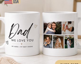 Gift for Dad, Personalized Dad Mug, Custom Photo Mug, Father’s Day Mug, Dad Gift from Daughter Son, Dad Photo Mug, Gift from Kids