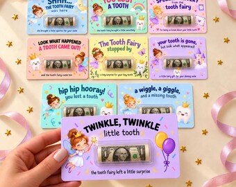 Tooth Fairy Money Holder Card, Kids Lost Tooth Gift, Tooth Fairy Cash Card, Cute Tooth Fairy Surprise, Printable Toothless Gift Set