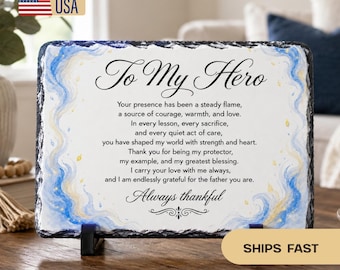 Placa de piedra personalizada para papá, regalo personalizado para papá, regalo del Día del Padre, decoración sentimental para el hogar, regalo de hija o hijo.