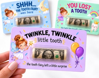 Tooth Fairy Money Holder Card, Kids Lost Tooth Gift, Tooth Fairy Cash Card, Cute Tooth Fairy Surprise, Printable Toothless Gift Set