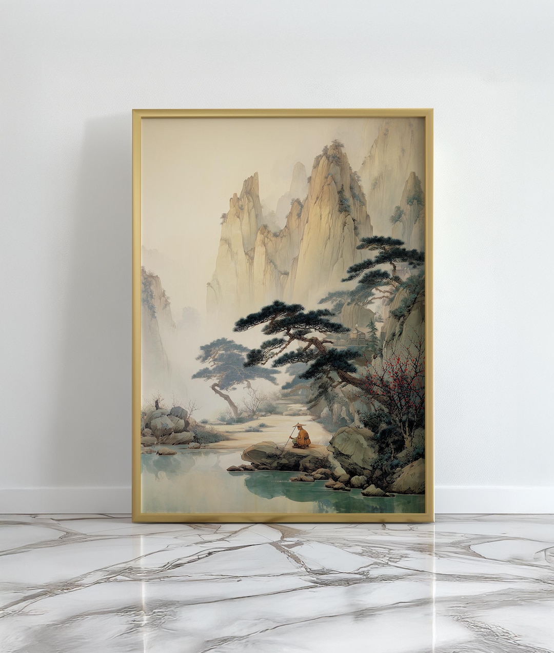 Zen Wall Art, Zen Poster, Mountain Landscape Print, Nature Wall Art ...