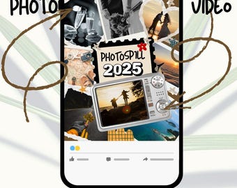 2025 Photo Spill Template | Instagram Post with Video (Digital Download)