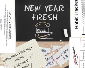 New Year Reset | Minimal Printable PDF