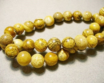 Picture Jasper Beads Gemstone Round 10MM