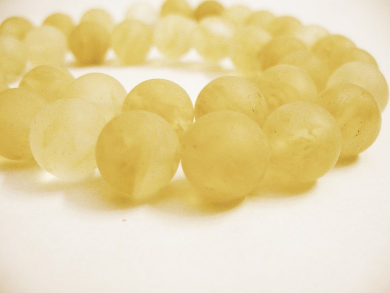 Watermelon Coffee Gemstone Frosted Golds Browns Round 10MM image 1