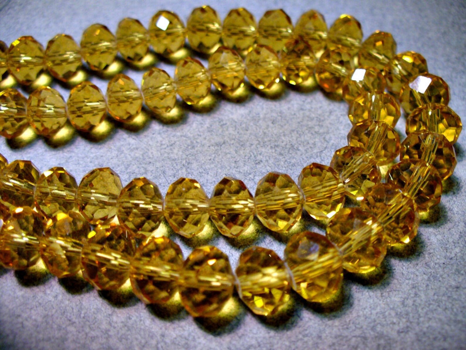 Crystal Beads Faceted Amber Rondelles 8x5MM Etsy
