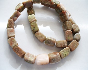 Unakite Beads Nuggets 10x8mm