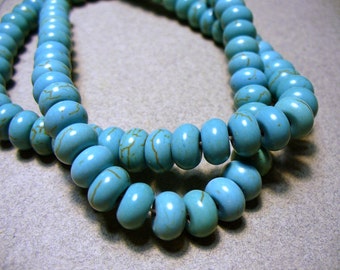 Magnesite BeadsTurquoise  Rondelle  8x5MM