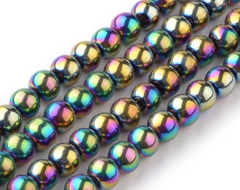 Glass Transparent Electroplated Beads Greens, Blues, Purples, & Golds Round 12MM