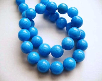 Jade Beads Round Blue 10MM