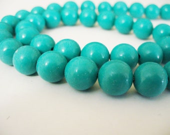 Jade Beads Gemstone Sea Green Round 10MM