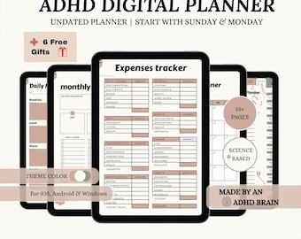 ADHD Digital Planner Bundle