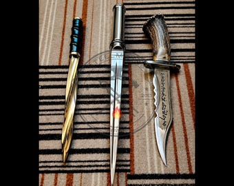 Famous Supernatural Prop Replica Set of 3 | Angel Blade, Archangel Blade Demon's Ruby's Knife Replica | Screen Accurate TV Show Props