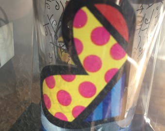 Britto Art Glass Shot Glass by Romero Britto