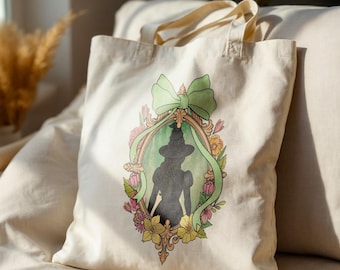 Wicked Tote Bag, Canvas Tote Bag, Changed For Good, Tote Bag, Elphaba Gift, Wizard Defying Gravity, Broomstick Magic,Wicked Musical Fan Gift