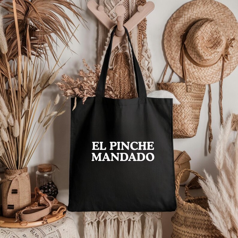 El Pinche Mandado Tote Bag, Funny Gift, Canvas Tote Bag, Mexican Tote, Canvas Bag, 100% Cotton, Funny Tote Bag, Groceries Tote Bag image 5