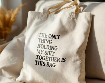 Funny Tote Bag, Sarcastic Gift, Canvas Tote Bag, Groceries Tote Bag, Funny Gift, Funny Sarcastic Gift, Aesthetic Tote Bag