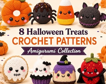 8 Spooky Halloween Amigurumi Treats Crochet Pattern Bundle | Intermediate | PDF