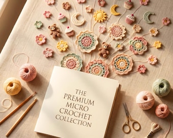 100 Micro Crochet Motifs Patterns – Tiny Crochet Designs, Flowers, Animals, Mandalas & More