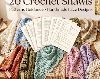 Creative Crochet Shawl Set | Wrap Patterns | Collection Artistic Wearable Designs Bundle PDF
