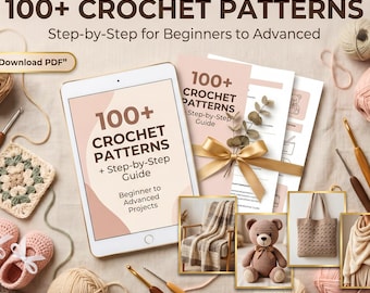 100+ Crochet Patterns Bundle | Blankets, Bags, Toys, Clothing (PDF Download)
