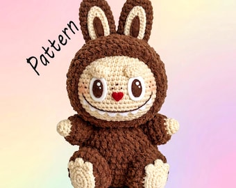DIY La Bubu Crochet Pattern, Amigurumi Plush Toy Tutorial (PDF Download)