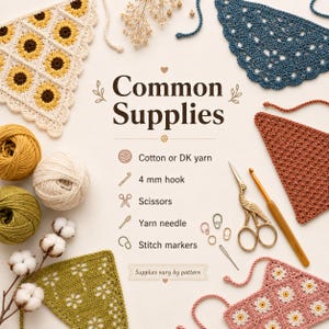 Top 10 Crochet Bandana Pattern Bundle | DIY Granny, Boho, Fishnet, Floral Scarf | PDF Tutorial image 7