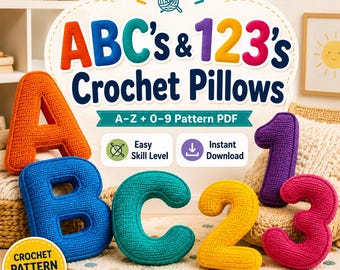 3D No-Sew Crochet Alphabet Numbers Pattern Bundle (Intermediate PDF Download)