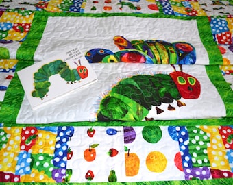 Eric Carle Toddler/Baby Quilt - Hungry Caterpillar can be monogrammed