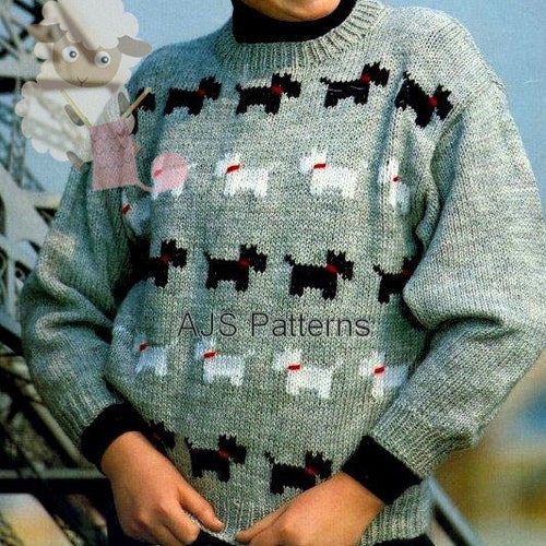 scottie dog knitting pattern free