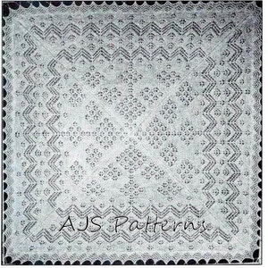 PDF Knitting Pattern for a Beautiful Cobweb Fine 1 Ply Shetland Baby Shawl - Instant Download