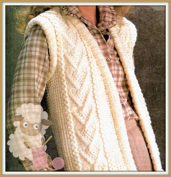 aran waistcoat pattern