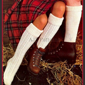 PDF Knitting Pattern For DK Yarn Kilt and Walking Socks/Hose in 2 Designs - Instant Download