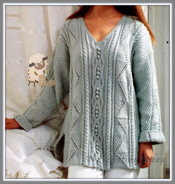 Free knitting pattern ladies aran cardigan the civil