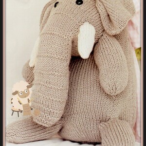 PDF Knitting Pattern for Giant Elephant Toy - Instant Download