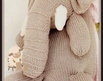 PDF Knitting Pattern for Giant Elephant Toy - Instant Download