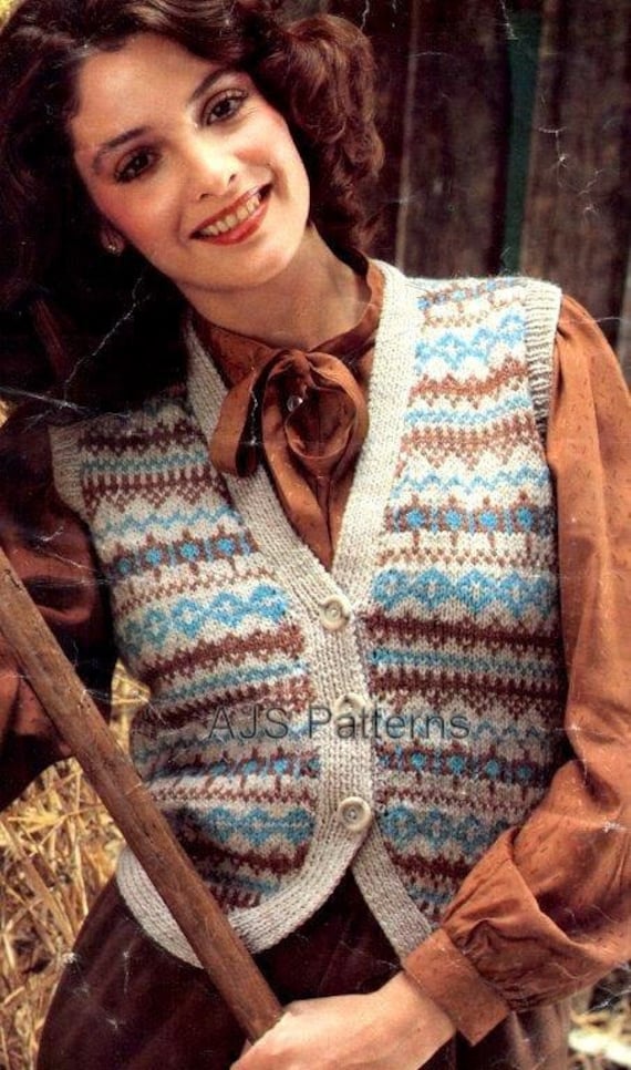 fair isle waistcoat ladies