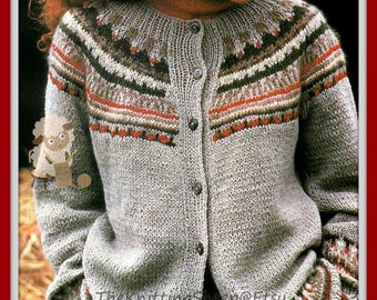 Fair Isle Suéter Cárdigan & yugo Tejer patrón copia Ladys para hombre nordic Scandi Fair Isle Suéter Cárdigan & yugo Tejer patrón copia Ladys para hombre nordic Scandi