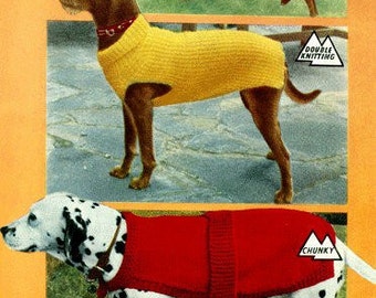 PDF Knitting Patterns - Smart Dog Coats/Jackets/Body Warmers - Instant Download