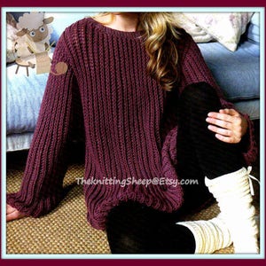 PDF Knitting Pattern Ladies Loose 