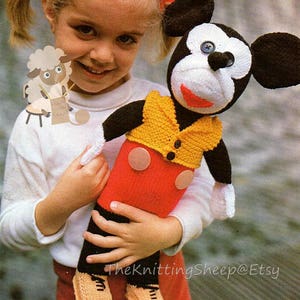 Instant Download PDF Knitting Pattern - Mickey/Micky Mouse Knitting Pattern - Digital Download