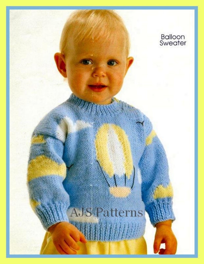 PDF Knitting Patterns Baby Jumpers with Assorted Motifs inc. Etsy