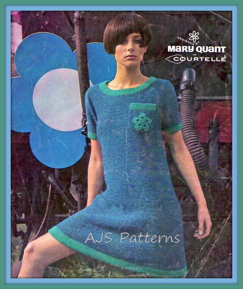 PDF Mary Quant Iconic Daisy Dress Knitting Pattern Retro | Etsy