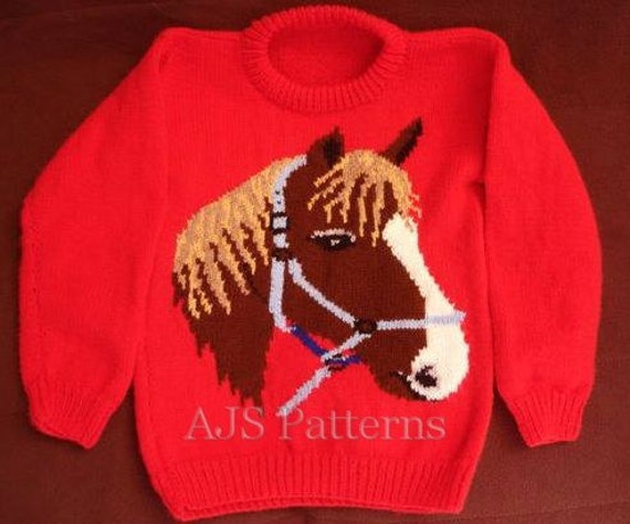 PDF Knitting Pattern Horse Horse's Head 