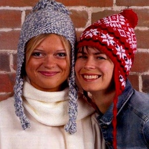 PDF Knitting Pattern - Peruvian Chula/Heidi/Ear Flap Hat - Instant Download