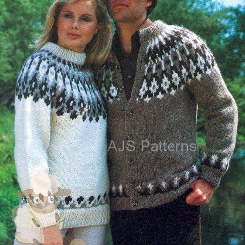 PDF Knitting Pattern Unisex Fair Isle 