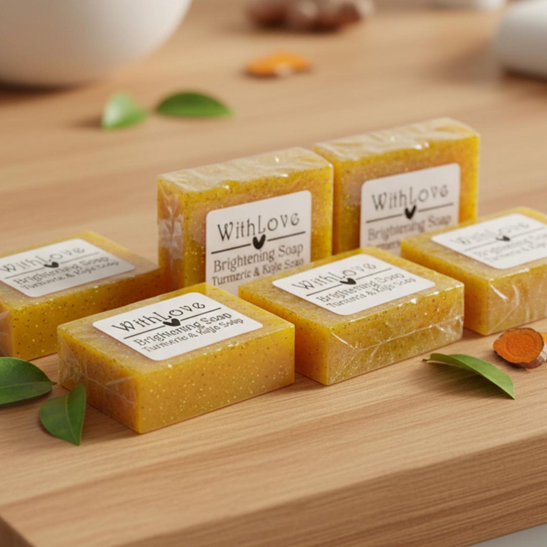 Turmeric Kojic Soap Bar Handmade Skincare Product Natural Ingredients ...