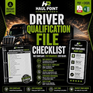 Driver Qualification File Checklist (DQF) | FMCSA 391.51 Compliance Tracker (PDF)