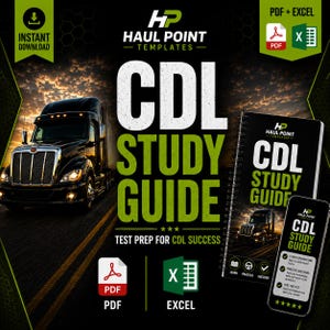 CDL試験対策ガイド（PDF版）：一般知識、エアブレーキ、連結車両試験対策（デジタルダウンロード）