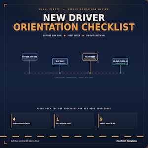 Checklista för ny förarintroduktion | Introduktionsguide för lastbilsbranschen (PDF-nedladdning)
